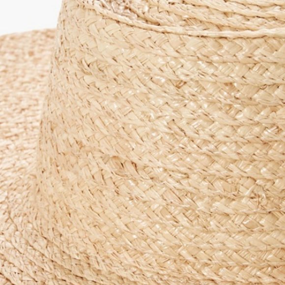 Waxed Wide Boater Straw Hat - Picture 3 of 6